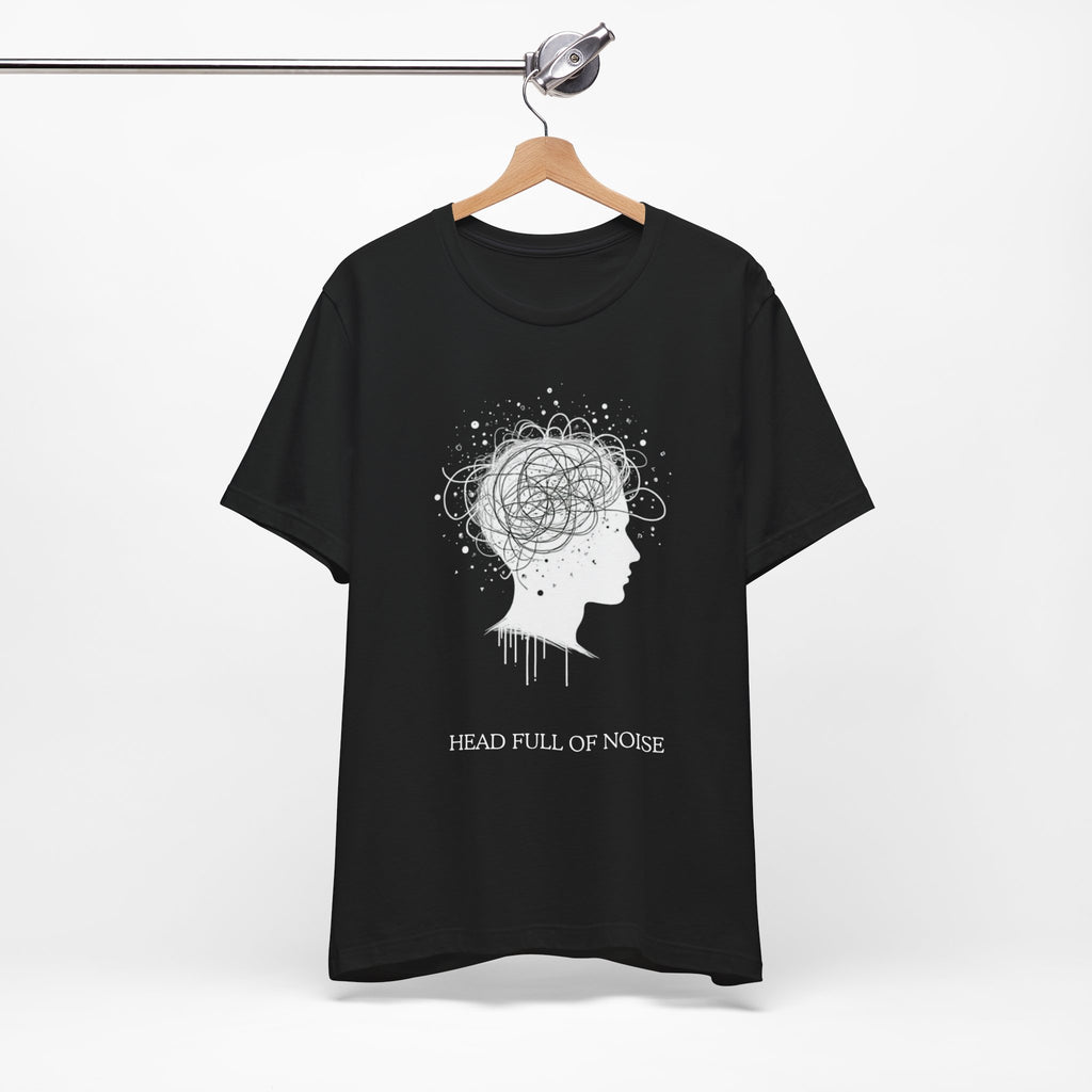 HEAD FULL OF NOISE //TEE
HEAD FULL OF NOISE Tee black unisex graphic streetwear t-shirt Rebuild Era