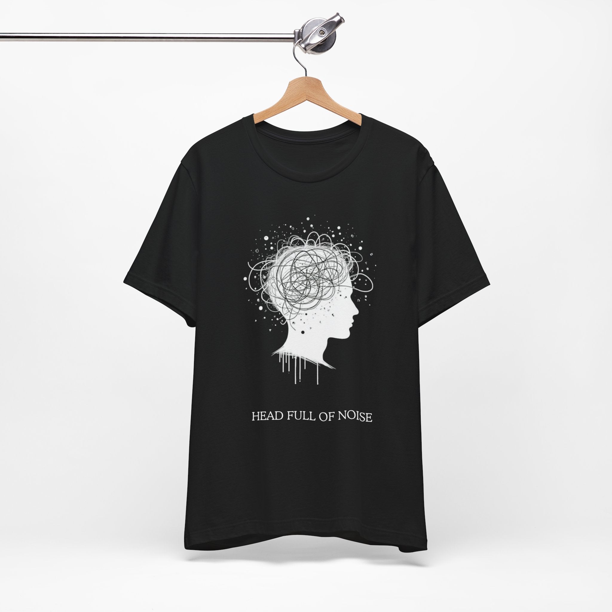 HEAD FULL OF NOISE //TEE
HEAD FULL OF NOISE Tee black unisex graphic streetwear t-shirt Rebuild Era