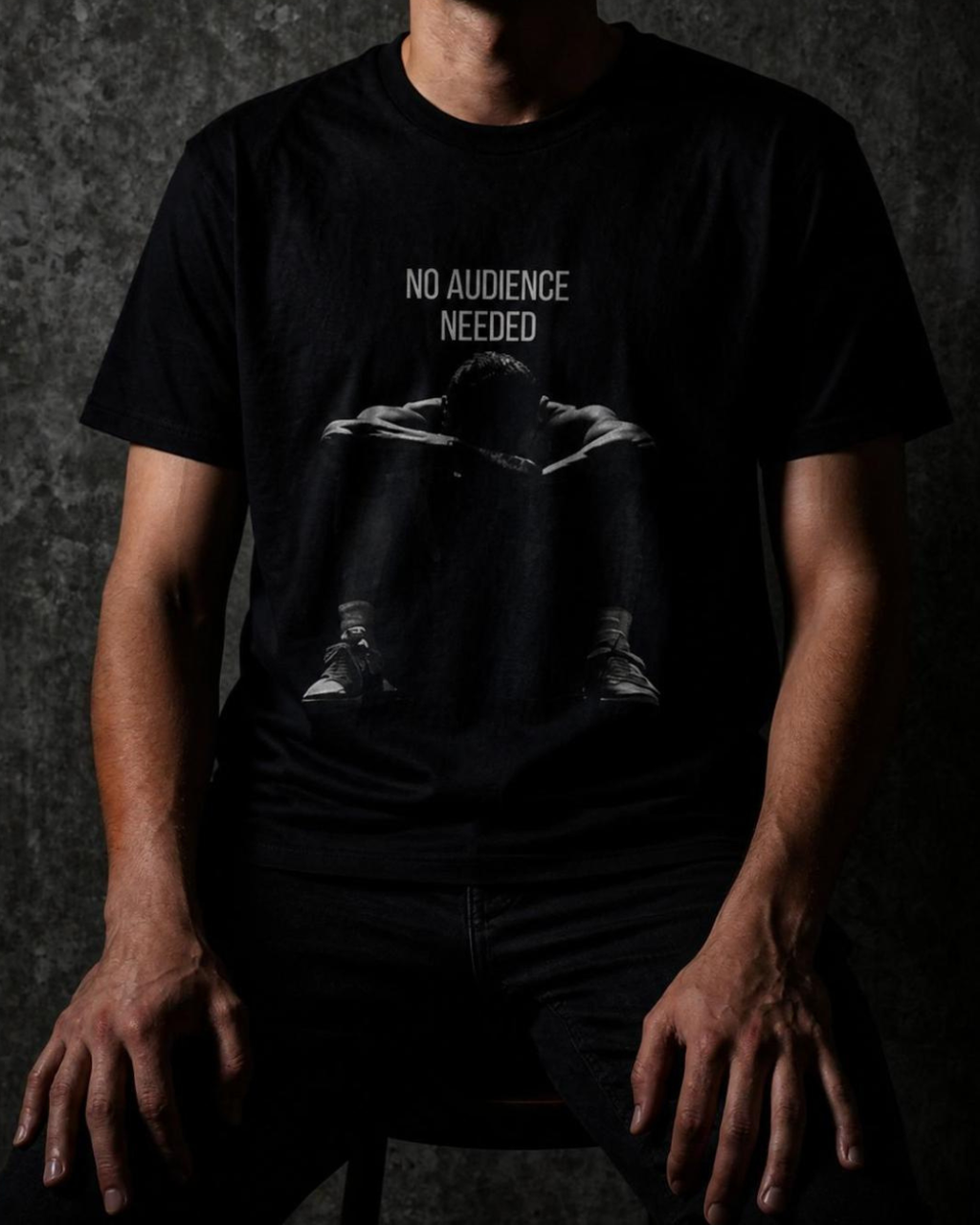 NO AUDIENCE //TEE
NO AUDIENCE Tee black unisex graphic streetwear t-shirt Rebuild Era