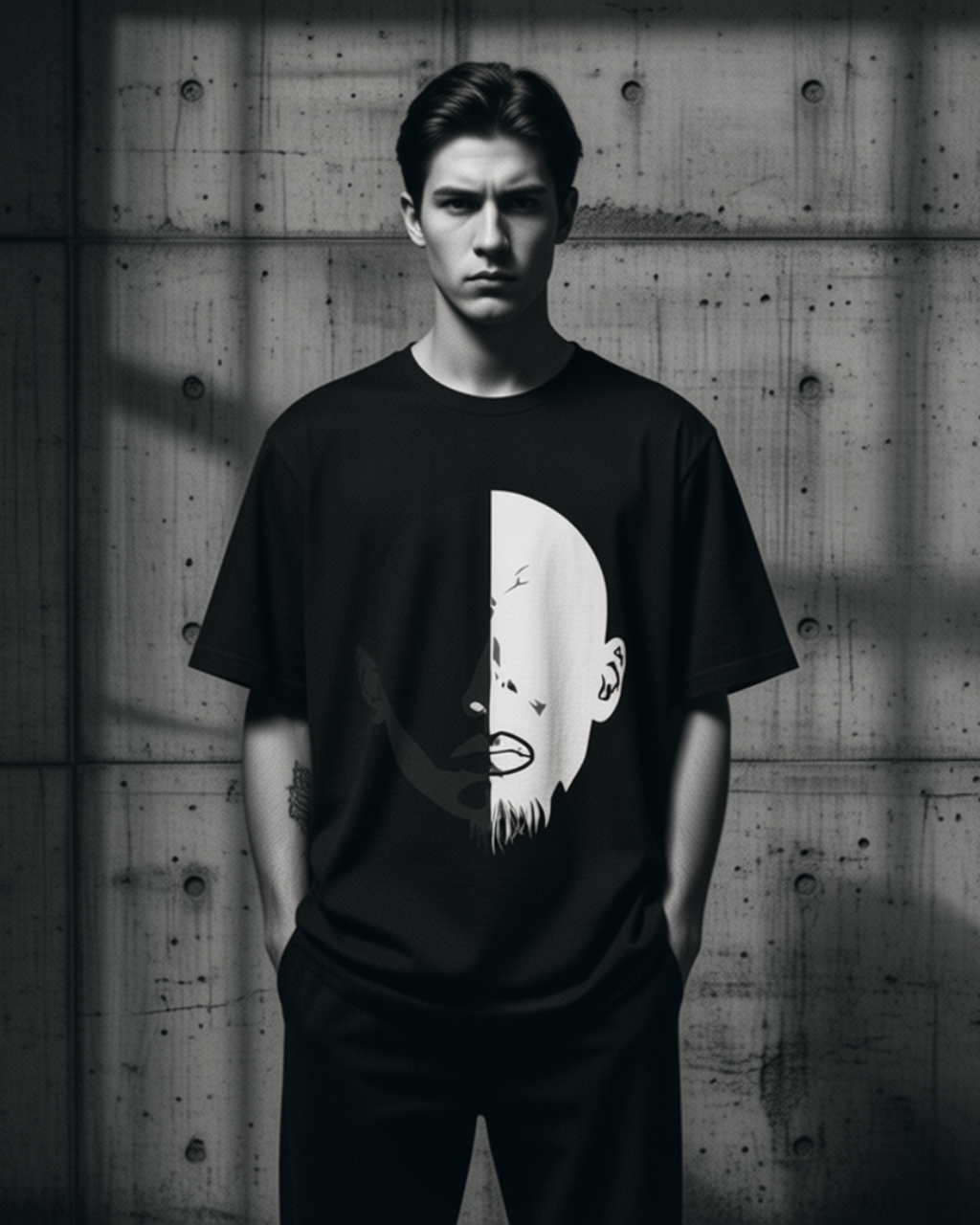 DIVIDED SELF //TEE
DIVIDED SELF Tee black unisex graphic streetwear t-shirt Rebuild Era