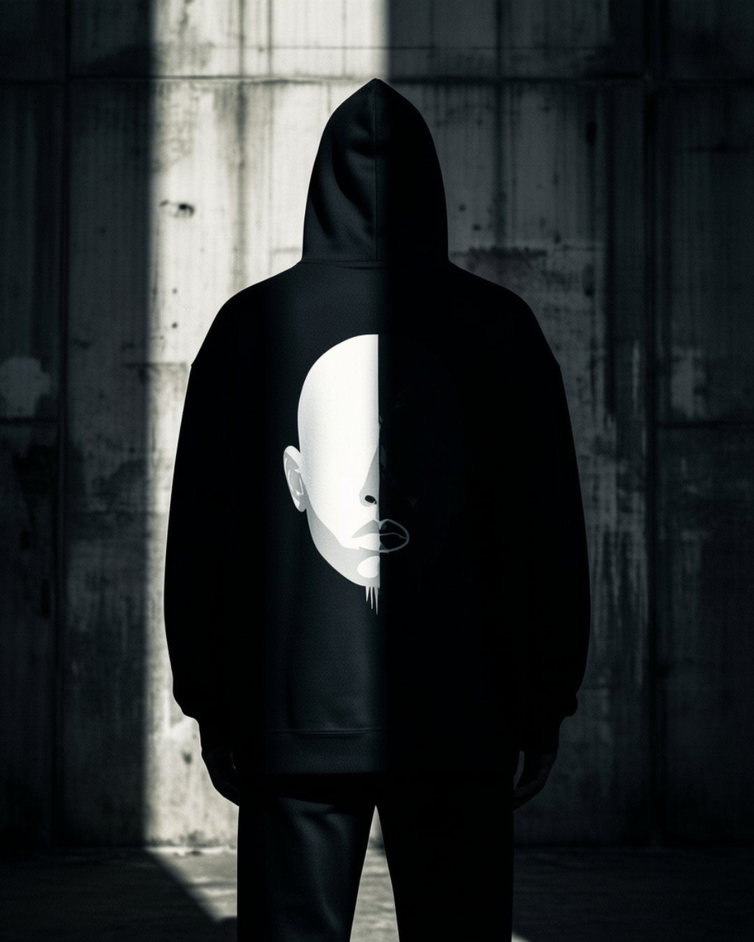 DIVIDED SELF Hoodie black unisex graphic streetwear hoodie Rebuild Era
