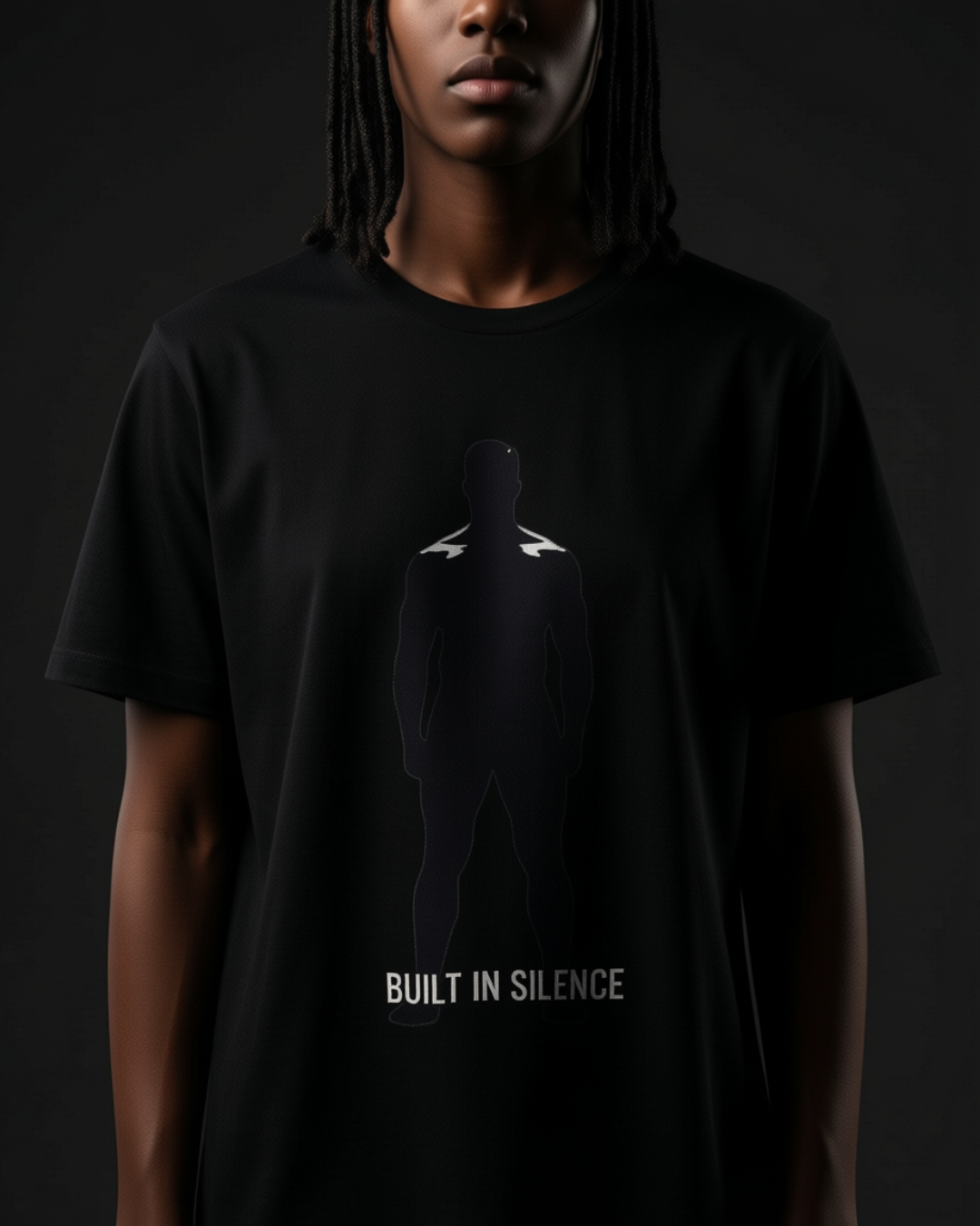 BUILT IN SILENCE //TEE
BUILT IN SILENCE Tee black unisex graphic streetwear t-shirt Rebuild Era