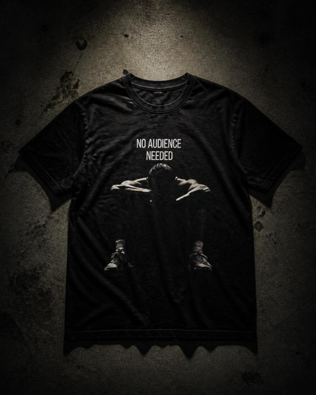 NO AUDIENCE //TEE
NO AUDIENCE Tee black unisex graphic streetwear t-shirt Rebuild Era